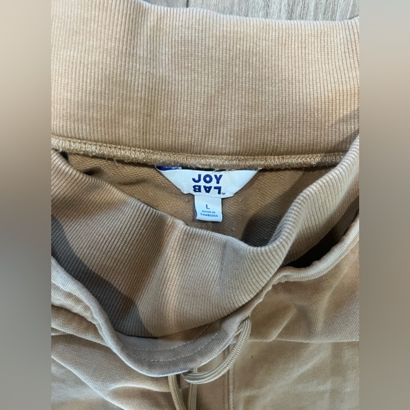 Joy Lab Tracksuit Tan Oversized Relaxed Fit Lounge Set Quarter Zip Large - Picture 8 of 13